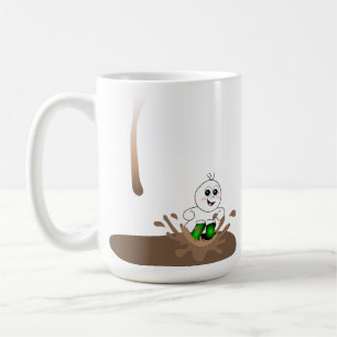 コーヒー水溜ではねかけている滴りの人 コーヒーマグカップ