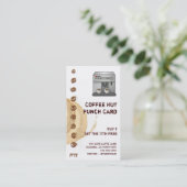 コーヒー汚れおよびエスプレッソ・マシンのパンチカード ロイヤリティカード (スタンド正面)