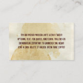 コーヒー汚れのパンチカード ロイヤリティカード (裏面)