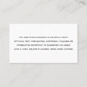 コーヒー汚れのロイヤリティのパンチカード ロイヤリティカード (裏面)