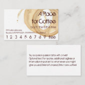 コーヒー汚れのロゴの飲み物の穿孔器の英雄 ロイヤリティカード (正面/裏面)