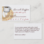 コーヒー汚れのロゴの飲み物の穿孔器Liorah ロイヤリティカード (正面/裏面)