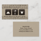 コーヒー汚れの飲み物のパンチカードのウェートレスのバーBarista 名刺 (正面/裏面)