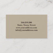 コーヒー汚れの飲み物のパンチカードのウェートレスのバーBarista 名刺 (裏面)