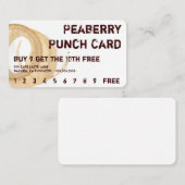 コーヒー汚れの飲み物のパンチカード ロイヤリティカード (正面/裏面)