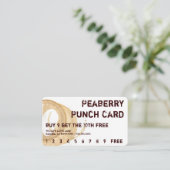 コーヒー汚れの飲み物のパンチカード ロイヤリティカード (スタンド正面)