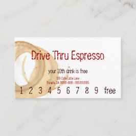 コーヒー汚れの飲み物のロイヤリティのペニシリン ロイヤリティカード