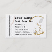 コーヒー汚れタイプライターグランジ名刺 名刺 (正面)