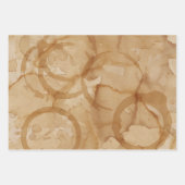 コーヒー汚れ包装紙シート ラッピングペーパーシート (正面3)