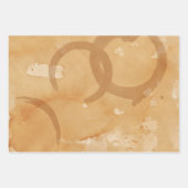 コーヒー汚れ包装紙シート ラッピングペーパーシート (正面)