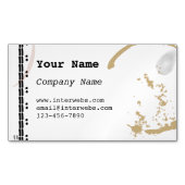 コーヒー汚れ型カスタム磁気名刺 マグネット名刺 (正面)