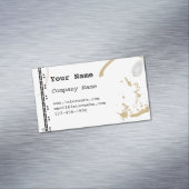 コーヒー汚れ型カスタム磁気名刺 マグネット名刺 (インサイチュ)