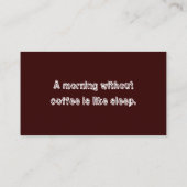 コーヒー汚れ粉砕機ドリンクパンチ ロイヤリティカード (裏面)