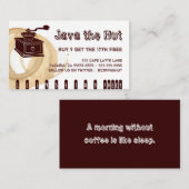 コーヒー汚れ粉砕機ドリンクパンチ ロイヤリティカード (正面/裏面)