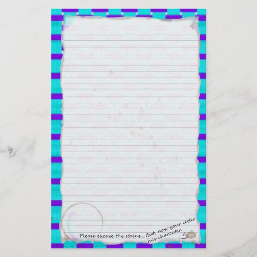 コーヒー汚れ 便箋 (正面)