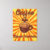 コーヒー液体日照レトロポスター – ヴィンテージコーヒー キャンバスプリント (正面)