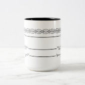 コーヒー測定ライン今朝を話すことができます ツートーンマグカップ (中央)