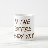 コーヒー準備ができた茶色 コーヒーマグカップ (中央)