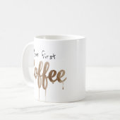 コーヒー滴下タイポグラフィーマグ コーヒーマグカップ (正面左)