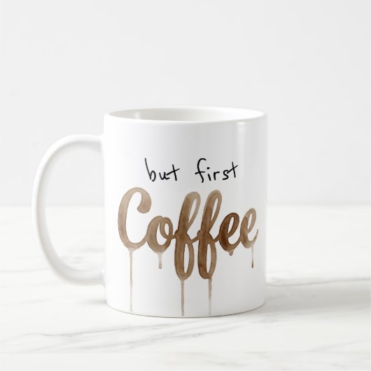 コーヒー滴下タイポグラフィーマグ コーヒーマグカップ (左)