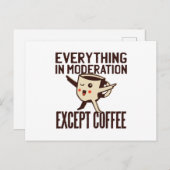 コーヒー漫画アート以外の節度の全て ポストカード (正面/裏面)