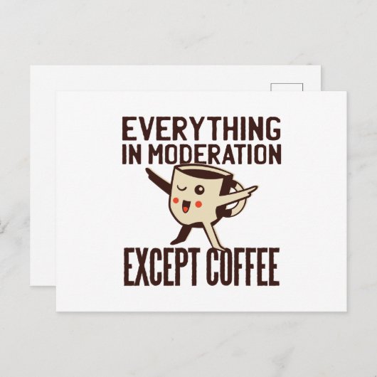 コーヒー漫画アート以外の節度の全て ポストカード (正面/裏面)