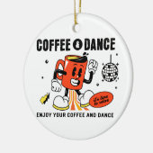 コーヒー漫画レトロ-1 セラミックオーナメント (左)