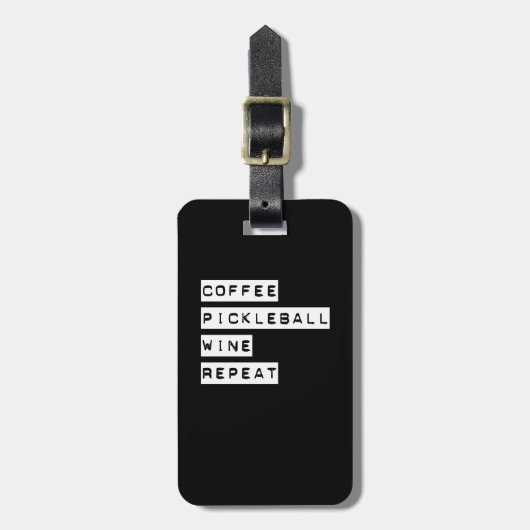 コーヒー漬けボールワインリピート ラゲッジタグ (正面縦)