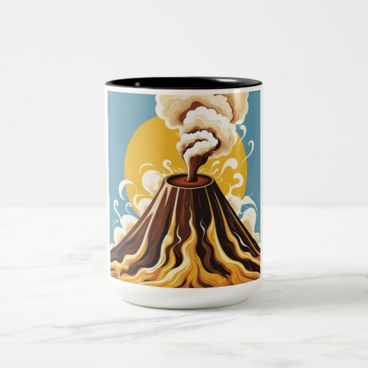 コーヒー火山マグ ツートーンマグカップ (中央)