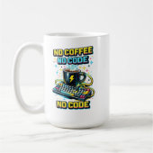 コーヒー無しではコードを書けない コーヒーマグカップ (左)