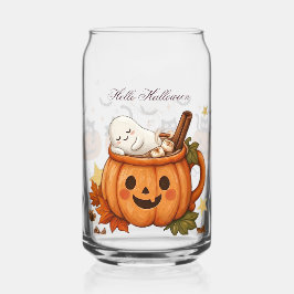 コーヒー無しでは生きていけない 可愛いハロウィンデザイン ガラス缶