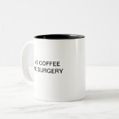 コーヒー無し外科無し ツートーンマグカップ (正面左)