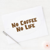 コーヒー無し 楕円形シール (封筒)