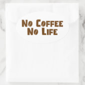 コーヒー無し 楕円形シール (バッグ)