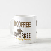 コーヒー無しWorkeeの歴史の先生無し コーヒーマグカップ (正面左)
