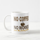 コーヒー無しWorkeeの歴史の先生無し コーヒーマグカップ (左)