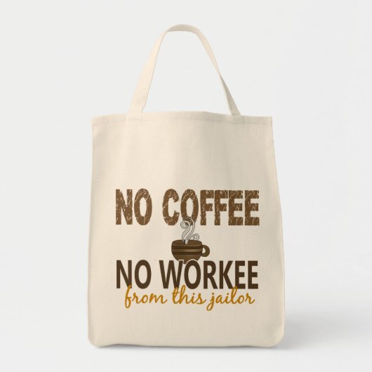 コーヒー無しWorkeeの看守無し トートバッグ (正面)