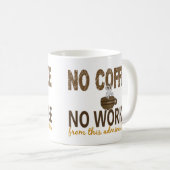 コーヒー無しWorkeeの管理者無し コーヒーマグカップ (正面右)