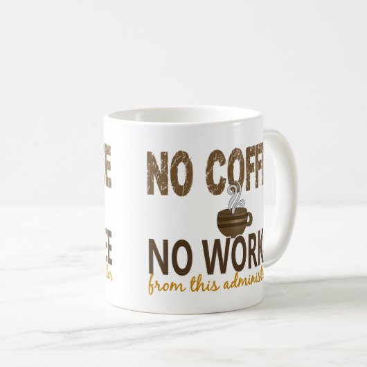 コーヒー無しWorkeeの管理者無し コーヒーマグカップ (正面右)
