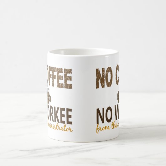 コーヒー無しWorkeeの管理者無し コーヒーマグカップ (中央)
