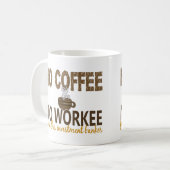 コーヒー無しWorkeeの証券引受業者無し コーヒーマグカップ (正面左)