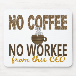 コーヒー無しWorkee CEO無し マウスパッド