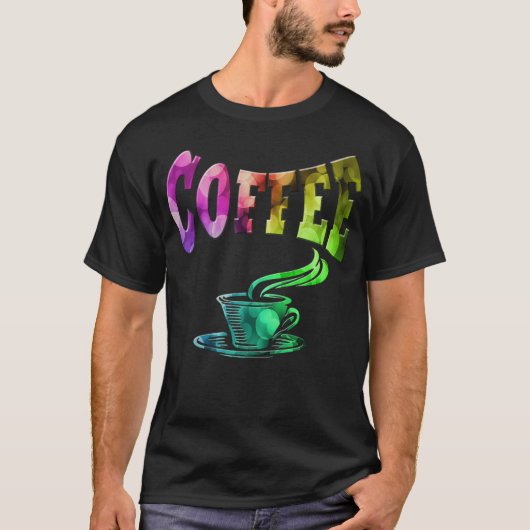 コーヒー熱いユーモア Tシャツ (正面)