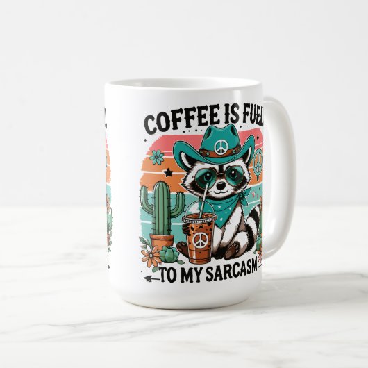 コーヒー燃料の皮肉ラクおもしろいーン コーヒーマグカップ (正面右)