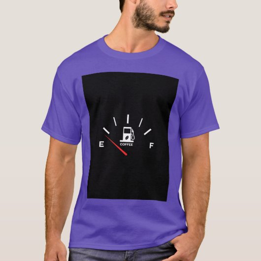 コーヒー燃料計 面白い Tシャツ (正面)