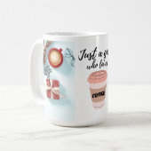 コーヒー父親の日のマグカップを愛する女の子 コーヒーマグカップ (正面左)