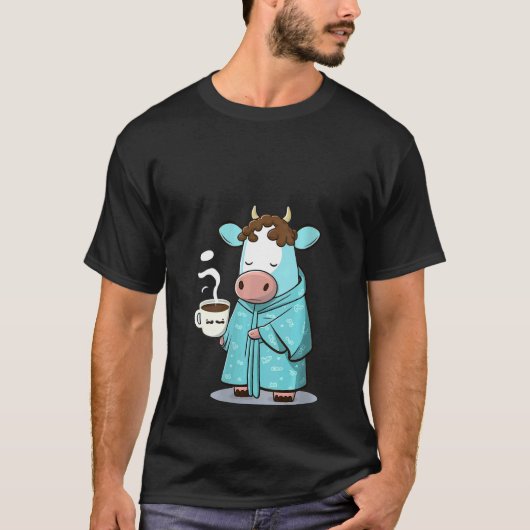 コーヒー牛のコーヒー好きな女性への不機嫌な贈り物 Tシャツ (正面)