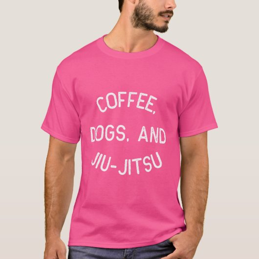 コーヒー犬柔術Bjj Jujitsuプレゼント Tシャツ (正面)