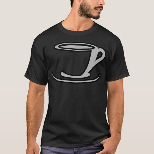 コーヒー犬種のプリント Tシャツ (正面)