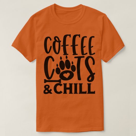 コーヒー猫と冷たい猫レディーキティ猫子猫ロ Tシャツ (デザイン正面)